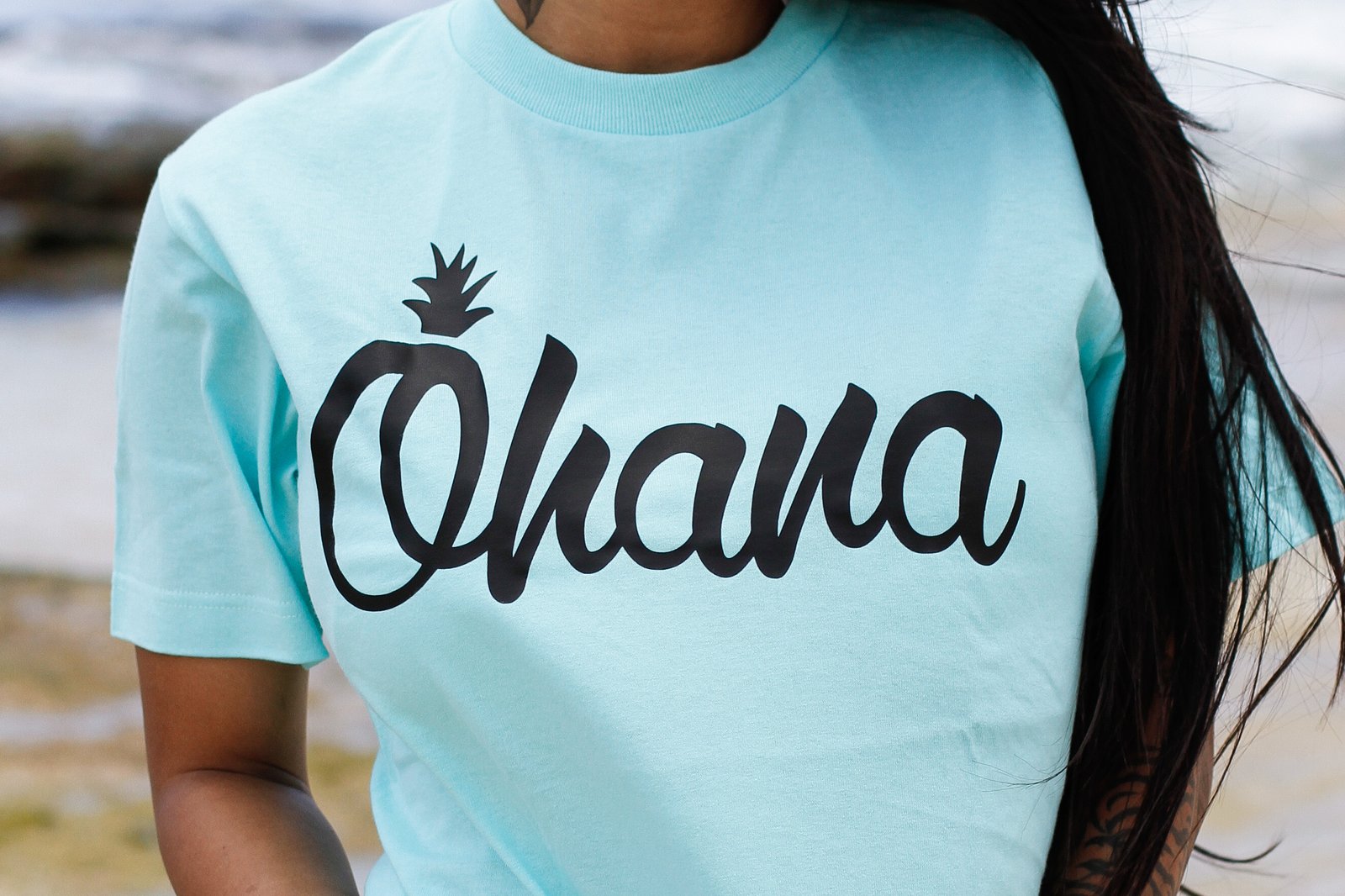 OHANA Pine Tee (Mint/Black) | Delight Brand Clothing